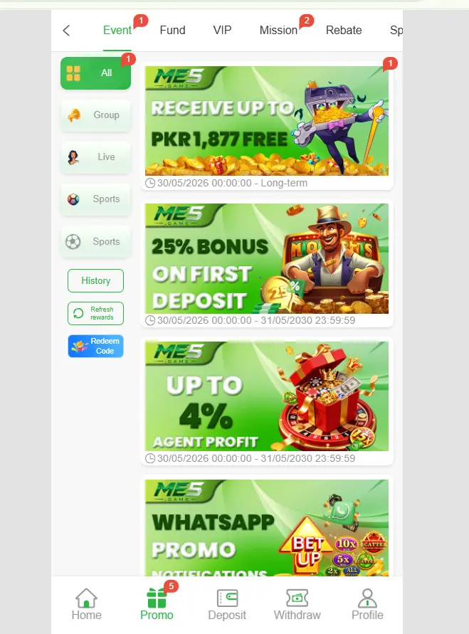 ME5 BONUSES AND REWARDS