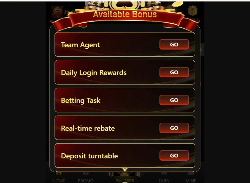 bonuses of jeeto768 game