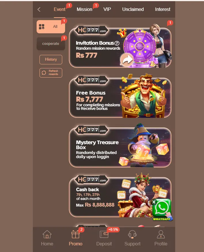 HC777 BONUSES