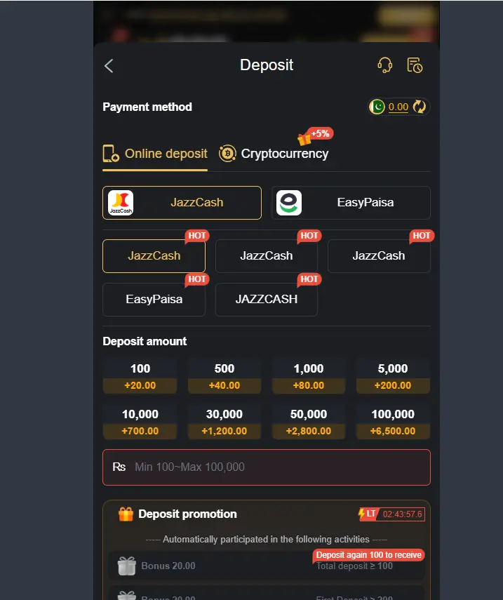 m999 game deposit