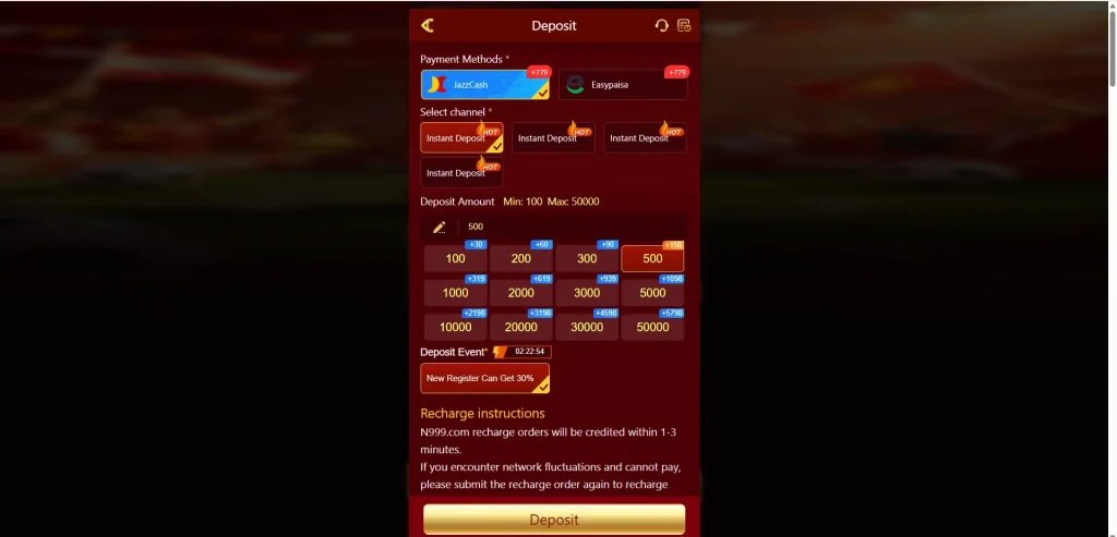 N999 apk deposit