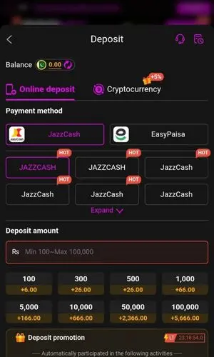 999v deposit