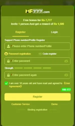 mf777 game register